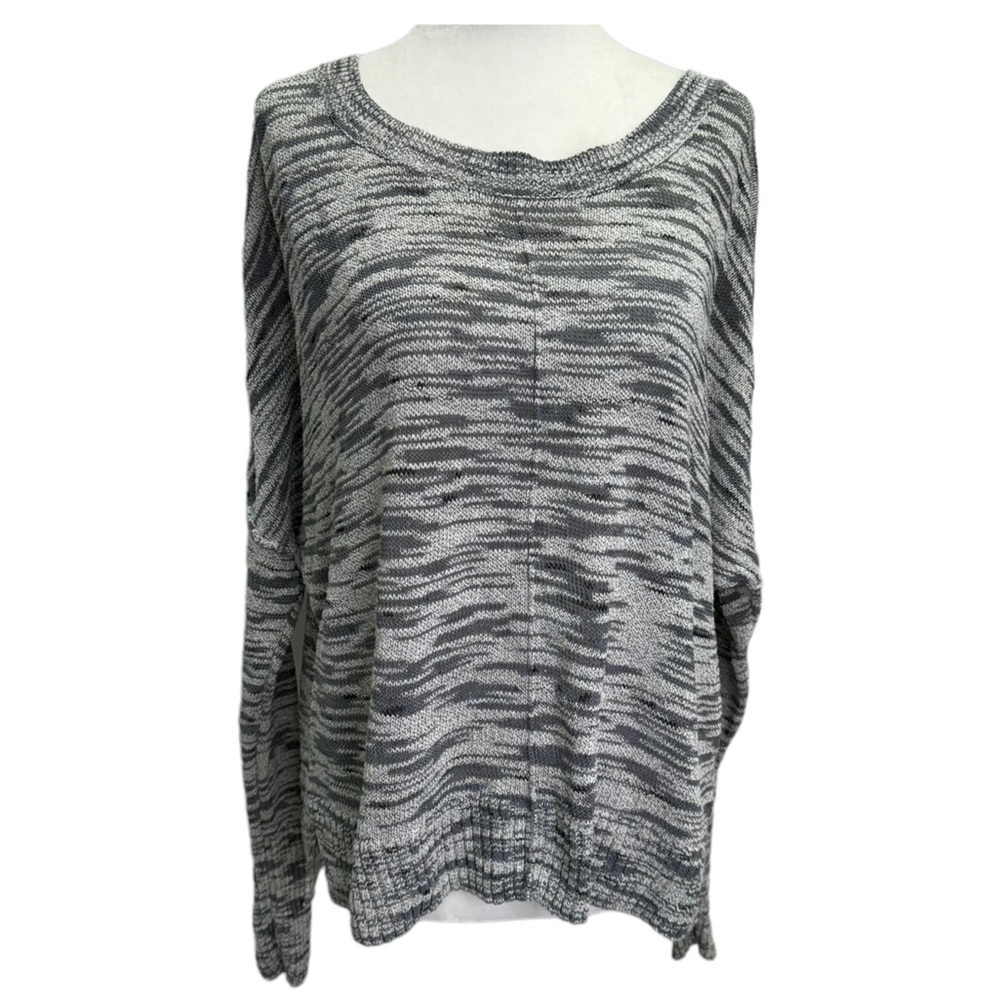 Anthropologie Silence + Noise Grey Oversized Pullover Cotton Sweater Size S